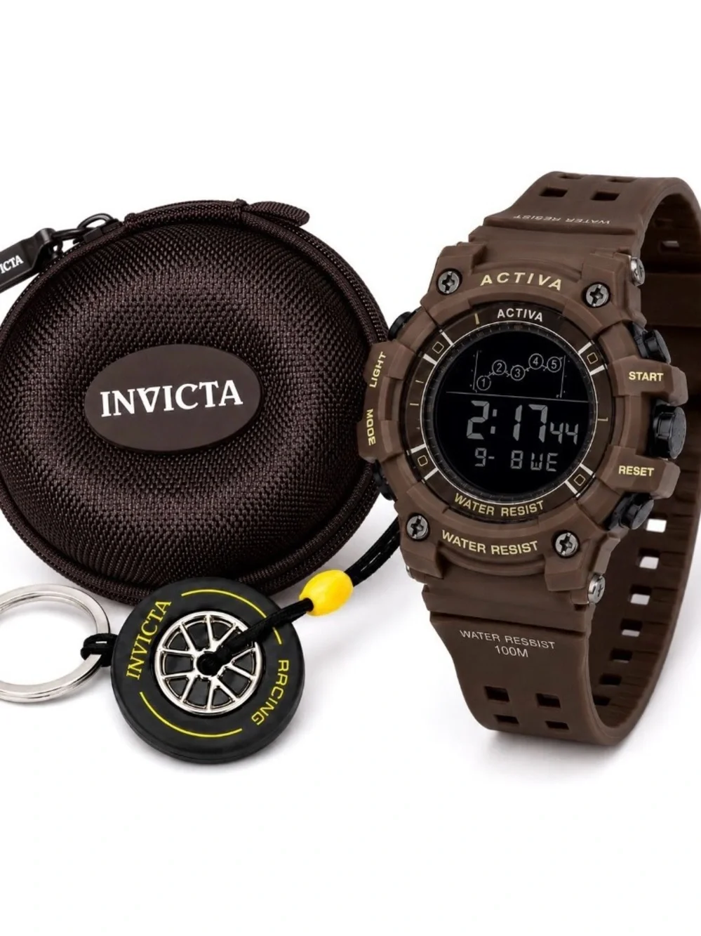 Invicta Brown Digital Activa Sport Watch with Black Dial